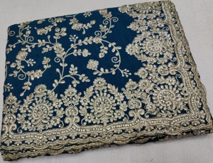 Lo último Dhwaja Export Multi Color Mujer Pure Jeri Jall and Border con Jarkan Stone Work Crepe Saree Collection - Product Image 2