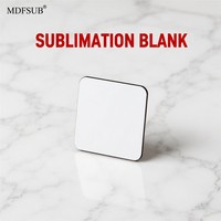 Supports de sublimation vierges en MDF carrés de 90 mm pour presse à chaud, certifiés CARB P2 REACH EN 71, OEM ODM, écologiques, en stock MDFSUB