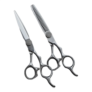 Barbier comprenant des ciseaux amincissants Ciseaux de bord de rasoir et rasoir de rasage Outils de salon de coiffure professionnels - Product Image 1