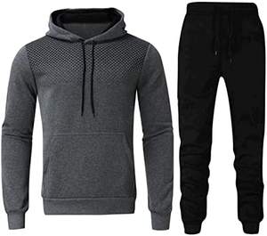 Ensemble de survêtements de jogging deux pièces de luxe pour hommes Polyester Coton Matériau respirant Fermeture à glissière Imprimé Design Hiver - Product Image 5