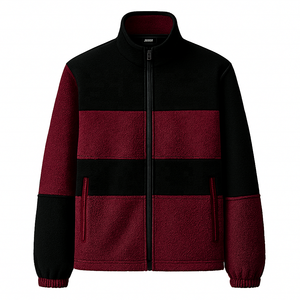 2025 à la mode unisexe plaine blanc solide polaire Softshell col montant avant Logo décontracté coupe-vent hiver veste zippée - Product Image 2