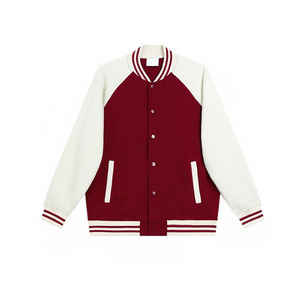 Chaqueta Universitaria de Béisbol para Hombre, Estilo Bomber, con Parches de Chenilla Negros Personalizados, Forro Acolchado, Resistente al Viento, de Lana - Product Image 5