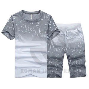 Ropa de verano para hombre, conjunto de 2 piezas para hombre, camiseta de manga corta, conjunto de pantalones cortos, ropa de moda para hombre, chándal ajustado con patrón estampado - Product Image 4