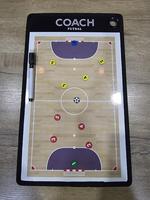 Tableau magnétique effaçable à sec 38*23cm pour entraîneur, avec clipart de terrains de football, volleyball, basketball et football australien, pour tactique sportive