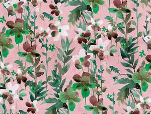 Fabriqué en Allemagne Photo Papier Peint Mural Floral Vert Rose Blanc Marron Non Tissé Vinyle Premium Mural Floral-3,71x2,80 m - Product Image 3