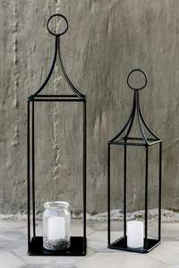 Lanternes décoratives en métal de la meilleure qualité avec une finition noire unique adaptée aux fêtes de mariage de maisons de luxe - Product Image 2