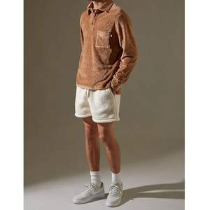 กางเกงขาสั้นลำลองผู้ชายเอวกลาง รุ่นปี 2025 ผ้าฟลีซระบายอากาศ ทอลายเรียบ กระเป๋าคู่ ลายเพ้นท์ ผ้าฝ้าย 100% - Product Image 2