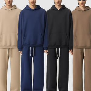 Haute qualité 350GSM sweat à capuche en relief coton lourd surdimensionné hommes sweats à capuche blanc Streetwear polaire sweats à capuche - Product Image 1