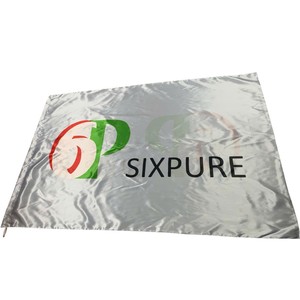 Drapeau promotionnel durable en polyester satiné imprimé numériquement, bannière suspendue en forme de larme pour les écoles bilingues internationales Wellspring - Product Image 3