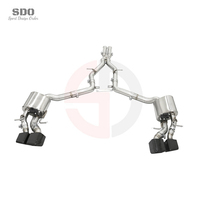 Échappement arrière SDO en acier inoxydable poli miroir avec soupape électronique pour Mercedes-Benz CLS550 4.7 V8 2010-2016 avec silencieux