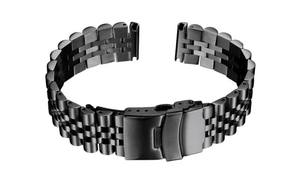 Unisex Luxury GD251 Black Stainless Steel <b>Watch</b> Band Strap 20-22mm Silver Adjustable Soft Waterproof Breathable Custom Logo - Product Image 5