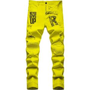 Pantalones Vaqueros de Mezclilla para Motociclista, Corte Recto, Ajuste Regular, Estilo Desgastado, Alta Calidad, Personalizados, al por Mayor, Ligeros, Sólidos, para Invierno, Verano y Otoño 2026 - Product Image 1