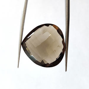 2 piezas de cuarzo ahumado natural 20x20mm en forma de corazón Briolette Cut 35,1 Cts Iroc Sales Piedra preciosa de topacio ahumado de alta calidad US $22,16 - Product Image 3