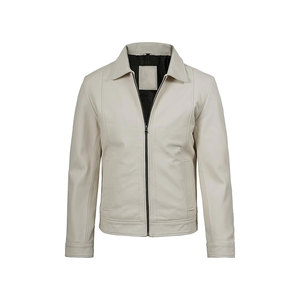 Veste en cuir pour homme, col montant, nouveau style, veste en cuir - Product Image 4