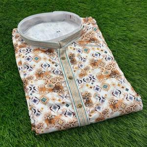 Vêtements de soirée de qualité supérieure Jacquard lourd avec impression numérique pour hommes Kurta Pyjama Fabricant de Surat - Product Image 1