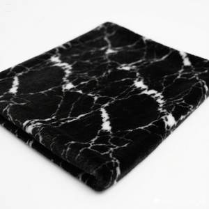 ผ้าห่มขนแกะเนื้อนุ่มหรูหราดีไซน์หินอ่อนสีดำอบอุ่นขนาดเดียว - Product Image 5