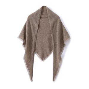 Chal de Lana Cálido con Flecos Ecológico para Mujer, Nuevo Modelo de Invierno, Venta al Por Mayor del Fabricante - Product Image 1