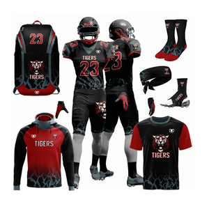 Uniforme de Fútbol Americano Transpirable Personalizado al por Mayor, Paquete de Equipación Personalizada para Equipos, Camisetas y Pantalones 100% Poliéster, Colores Personalizados - Product Image 5