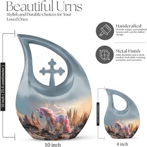 Urne en métal licorne pour cendres femmes urnes de crémation pour cendres humaines Mini urnes adulte homme petit pour cendres humaines taille personnalisée - Product Image 2