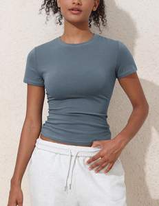 Camiseta de Verano para Mujer, Talla Grande, Tejido Ligero, Suave, Transpirable, Elástica, Ajustada, de Secado Rápido y Ecológica - Product Image 5