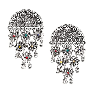 Fabricación India Diseñador exclusivo Moda Latón oxidado Flor Multicolor Collar joyería Fiesta de aniversario Desgaste - Product Image 2