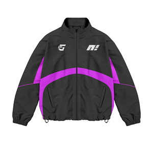High Quality Custom Solid Heavyweight Casual <b>Nylon</b> Zip-Up Jackets and <b>Track</b> <b>Pants</b> Trackstar OEM Private Label - Product Image 3