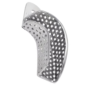 Plateaux d'empreintes dentaires en acier inoxydable allemand de meilleure qualité Plateaux d'empreintes de transformation de vernis miroir Plaques dentaires en métal Plats - Product Image 4