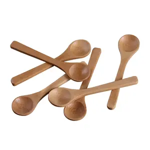 Metier sendok bambu kayu alami kualitas tinggi desain baru alat kopi teh bumbu dapur sendok sup sendok teh, sendok bambu