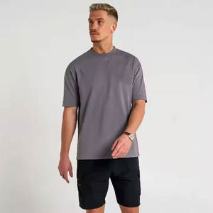 Camiseta de algodón 100% de manga corta vintage unisex logotipo personalizado para hombre marca al por mayor patrón a cuadros ecológico 300g - Product Image 4