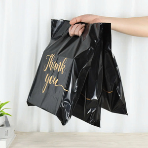 Sacs à provisions en plastique imperméables personnalisés avec logo Sacs à provisions en plastique découpés à l'emporte-pièce de luxe avec poignée - Product Image 6