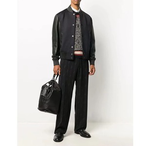 Veste universitaire en toile unisexe de haute qualité en gros OEM, veste décontractée pour hommes et femmes, motif enduit - Product Image 3