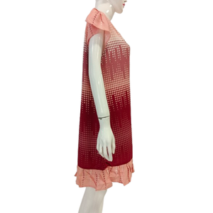 Vestido corto de manga corta para mujer, hasta la rodilla, con bolsillo y botón, de Rayon. - Product Image 2