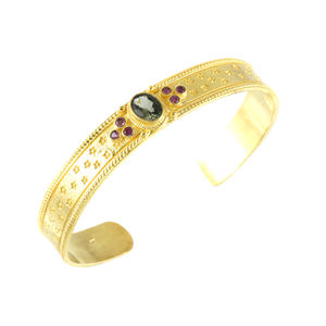 2026 Unique Designs <b>Gold</b> Plated Trendy Tourmaline <b>Bracelet</b> for Women Engagement Wedding Party - Product Image 1