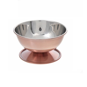 Bol à champagne rond en métal massif plaqué or avec base, bols à glace pour bar et vin pour la décoration de bar de fête - Product Image 3