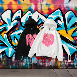 Sweat-shirts à capuche en coton épais de meilleure qualité, logo personnalisé, broderie bouffante 3D, vente en gros, polaire thermique tissée Plus hiver - Product Image 1