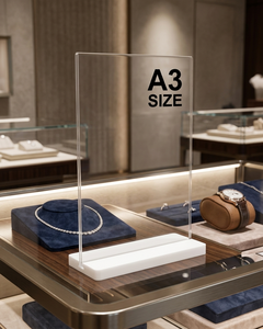 Factory Direct Premium Acrylic Display <b>Stand</b> A3/A4 | Heavy Base Clear Sign Holder | Custom Logo UV Japanese/Italian <b>Desktop</b> - Product Image 3