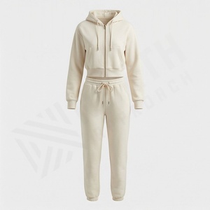 Ensemble de survêtement court en molleton de coton de qualité supérieure, vente en gros, survêtement de jogging vierge, séchage rapide, tenue de sport athlétique - Product Image 1