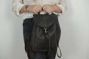 Sac à dos de luxe unisexe en cuir imperméable LBP-0098 haute qualité style vintage fermeture à glissière voyage personnalisé antivol coton - Product Image 5