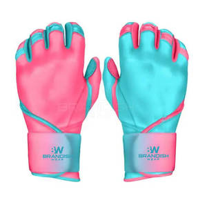 Prix d'usine Gant en cuir de grande qualité Frappeur de baseball Logo personnalisé Gants de frappe de baseball en cuir - Product Image 1