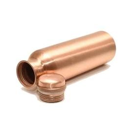 Bouteille d'eau en cuivre pur 100% martelé 34 Oz Extra Large-Un navire ayurvédique étanche pour le voyage de yoga emporter le navire gravé - Product Image 4