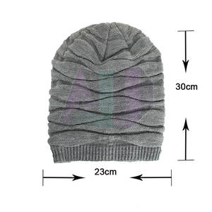 หมวกบีนนี่ขนแกะนิ่มบุขนสำหรับทุกเพศให้ความอบอุ่นปรับได้พอดีกับการถักสไตล์แฟชั่นสำหรับฤดูหนาว - Product Image 5