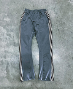 Pantalones de chándal de pierna ancha rectos de estilo casual de cintura media para hombre, chándal holgado plisado, Jersey de algodón y poliéster - Product Image 5