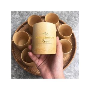 Tasses en bambou personnalisées-Plusieurs tailles (250ml-1000ml) Style minimaliste/vintage Livraison rapide Fabricant VietChoice du Vietnam - Product Image 1