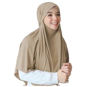 Foulard Voile Hijab Dupatta Musulman Grande Taille Modeste pour Femme, Motif Arabe en Tissu Polyester Respirant, Décontracté Moderne Ramadan - Product Image 1