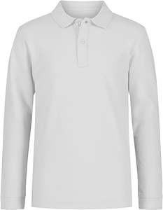 Gran camiseta Polo de manga larga de uniforme escolar más vendida, cierre de botón, tela cómoda y transpirable - Product Image 5