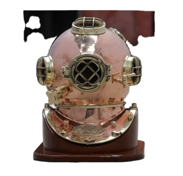 NAUTICAL BRASS AND COPPER DIVING DIVERS HELMET WITH STAND Top quality products in cheap price