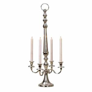 Candelabro de aluminio y Metal de gran venta, soporte de vela de 4 brazos, acabado personalizado para decoraciones de mesa de boda - Product Image 5