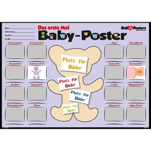 Affiche Scrabble pour les premiers moments de bébé, articles pour bébés - Product Image 1