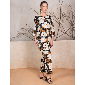 Conjuntos de Cordones de Viscosa/Algodón de Excelente Calidad, Nuevo Lanzamiento, para Mujeres Musulmanas, Modestos, Florales, de Manga Larga, Precio al por Mayor - Product Image 1