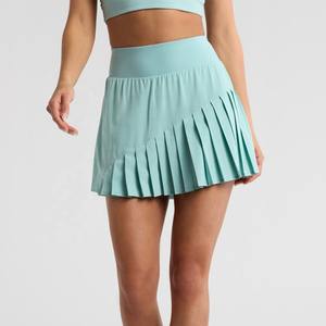 ชุดกระโปรงเทนนิสไซส์ใหญ่ระบายอากาศเป็นมิตรต่อสิ่งแวดล้อมของผู้หญิงกระโปรงมินิทำจากผ้าฝ้าย100% ระดับเอวธรรมชาติ - Product Image 6